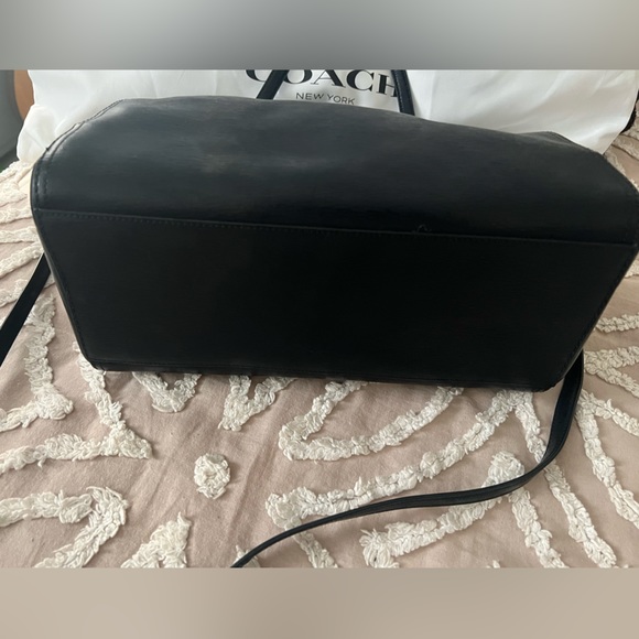 Coach Poppy East/ West Textured Patent Leather Satchel - Picture 5 of 12